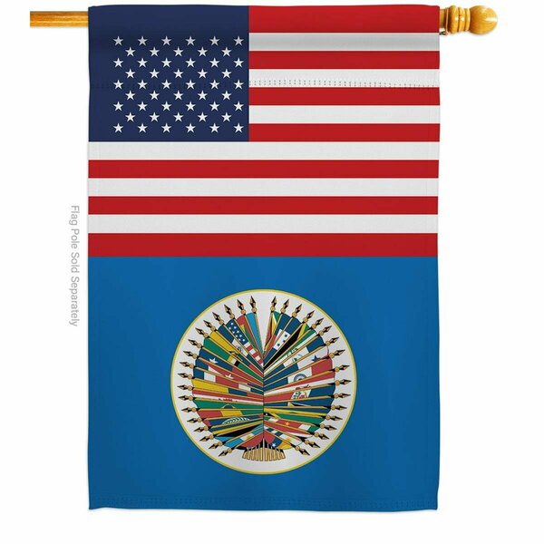Guarderia 28 x 40 in. Organization of American State USA Friendship Vertical House Flag w/Double-Sided Banner GU4061127